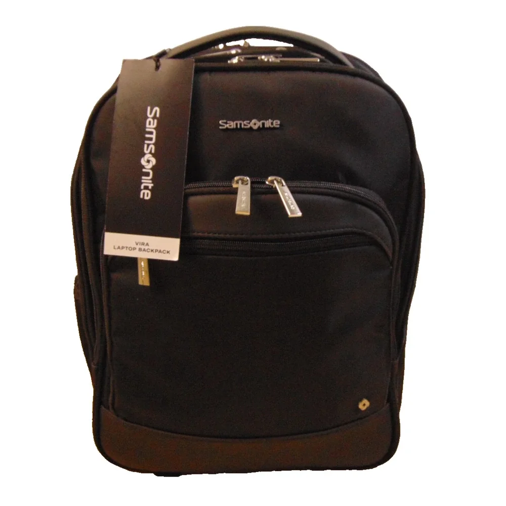 Samsonite Vira Business Laptop Backpack Black 15.6in Tablet Compartment NWT Bag